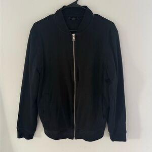 Banana Republic Black Zip-Up Bomber Jacket – Men’s Large – Cotton Blend